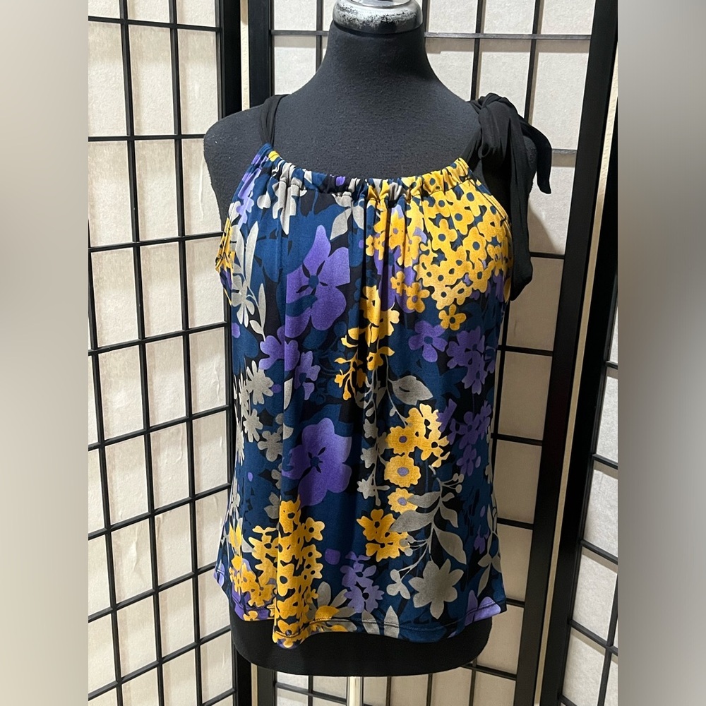 FENN WRIGHT MANSON FLORAL PRINT BOHO SHOULDER TIE TOP SIZE M